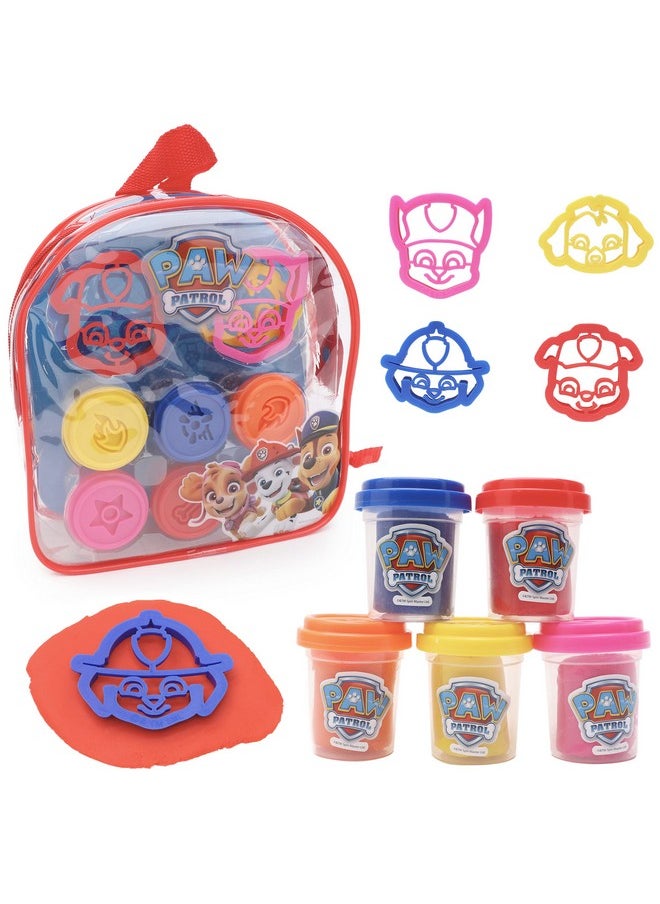 Toyland - مجموعة ظهر العجين للأطفال من باو باترول، 5 عبوات من العجين و4 قطاعات، ألعاب باو باترول - Image 1