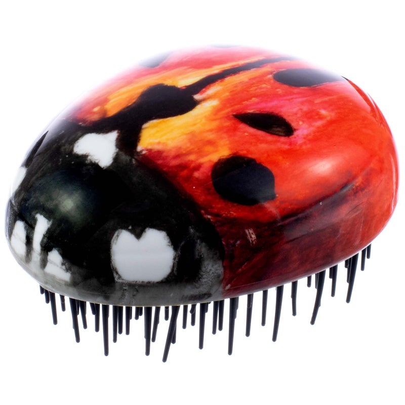 Kent PBUG Ladybug Pebble Scalp Massager Shampoo Brush, Shower Brush, and Travel Size Detangling Brush - Scalp Scrubber for Dandruff and Kids Hair Brush Hair Detangler - Hairbrush for Tangles - Image 1
