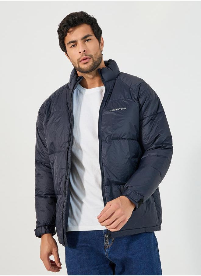 Quilted Puffer Jacket with Minimal Print Detail - pzsku/Z97CE4F6F8C2D69581662Z/45/_/1731658639/9f9f0a42-30ce-47db-baec-ff128f853a0f