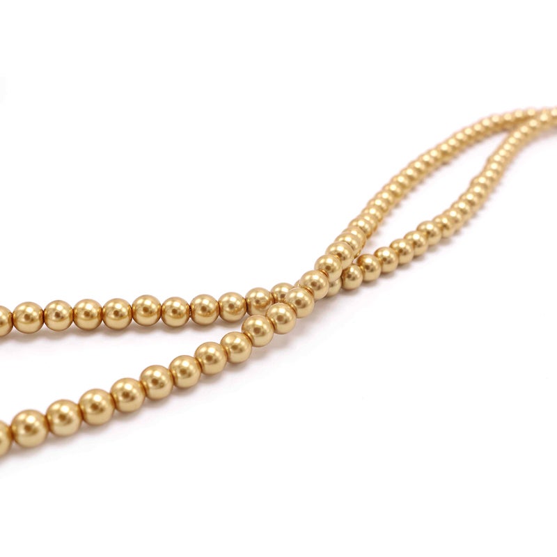 Aisansty Golden Long Pearl Necklace for Women Layered Faux Pearl Strand Necklace Costume Jewelry, 69",Diameter Pearl 8MM - Image 4