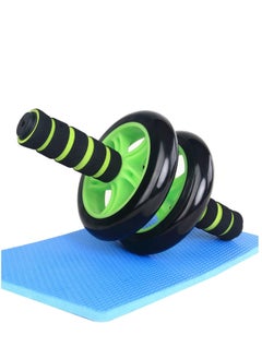 Generic AB Wheel Roller for Total Body Exerciser With Knee Mat - Green  - Image 1