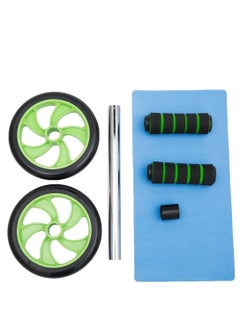 Generic AB Wheel Roller for Total Body Exerciser With Knee Mat - Green  - Image 3