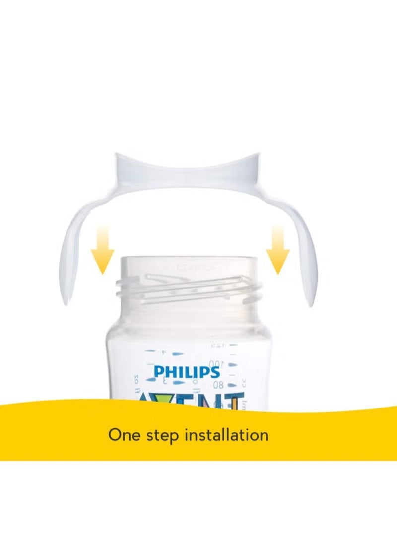 ماركة غير محددة - مقابض رضاعات الأطفال لرضاعات الأطفال Philips Avent المضادة للمغص والهواء ، حامل رضاعات Avent متوافق للطفل ، 4 قطع - Image 1