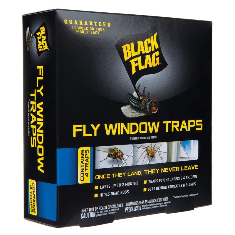 Black Flag Fly Window Traps, 4 Count (Pack of 12) - Image 1