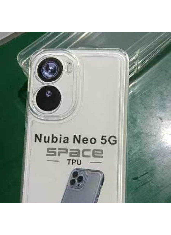 حافظة هاتف محمول ZTE Nubia Neo 2 5G حافظة واقية من مادة TPU بلون الفضاء: رمادي شفاف - الموديلات القابلة للتطبيق: ZTE Nubia Neo 2 5G