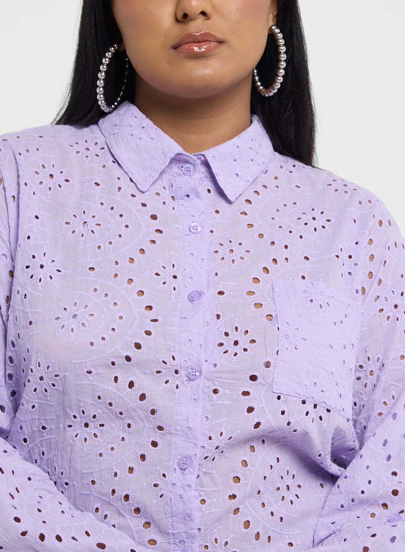 Ginger Plus Openwork Relaxed Fit Shirt - Image 3