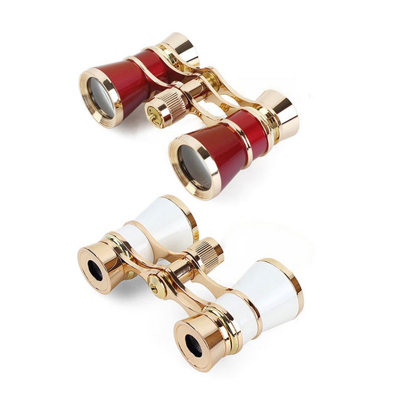 3×25 Vintage Opera Glasses Mini Theater Binoculars Compact Lightweight Binoculars with Chain Carrying Case and Cleaning Cloth for Adults Kids - Image 5