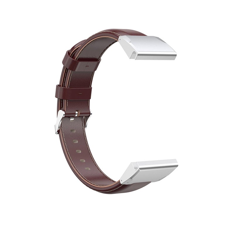 erorex For Garmin Quickfit 26Mm Waxed Calfskin Leather Watch Band(Brown) - Image 3