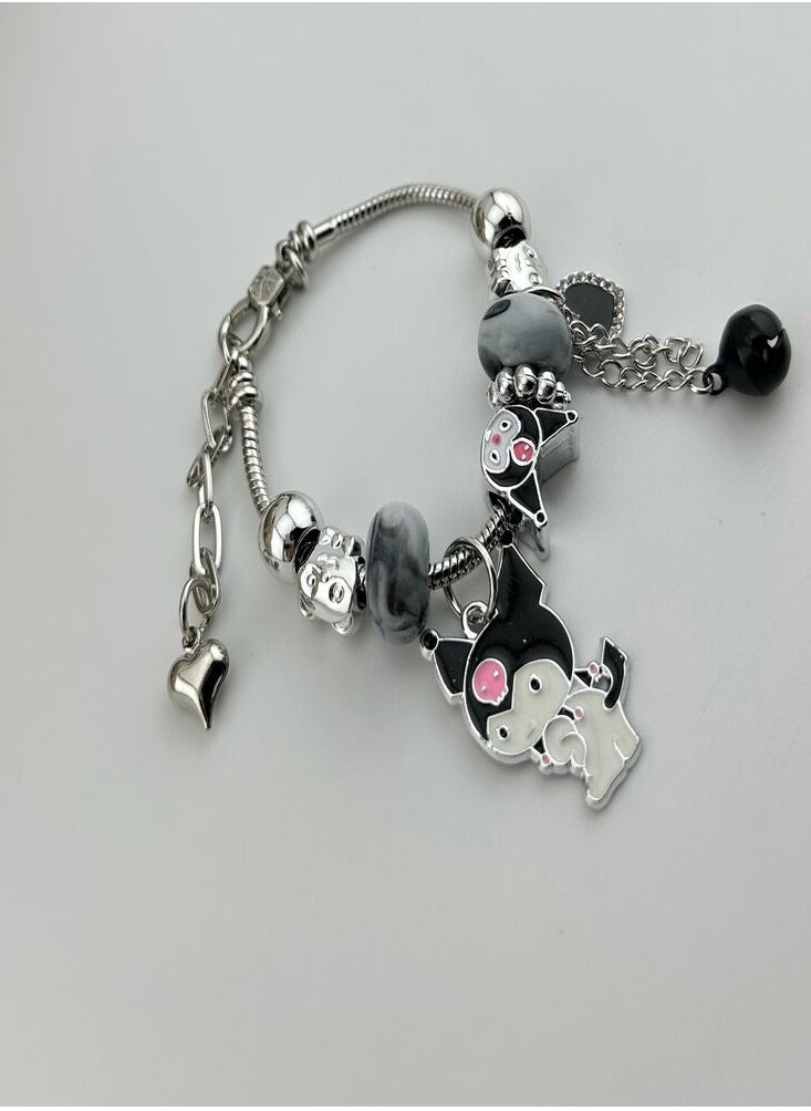 Generic Elegant girls' bracelet with chrome details and attractive chains 