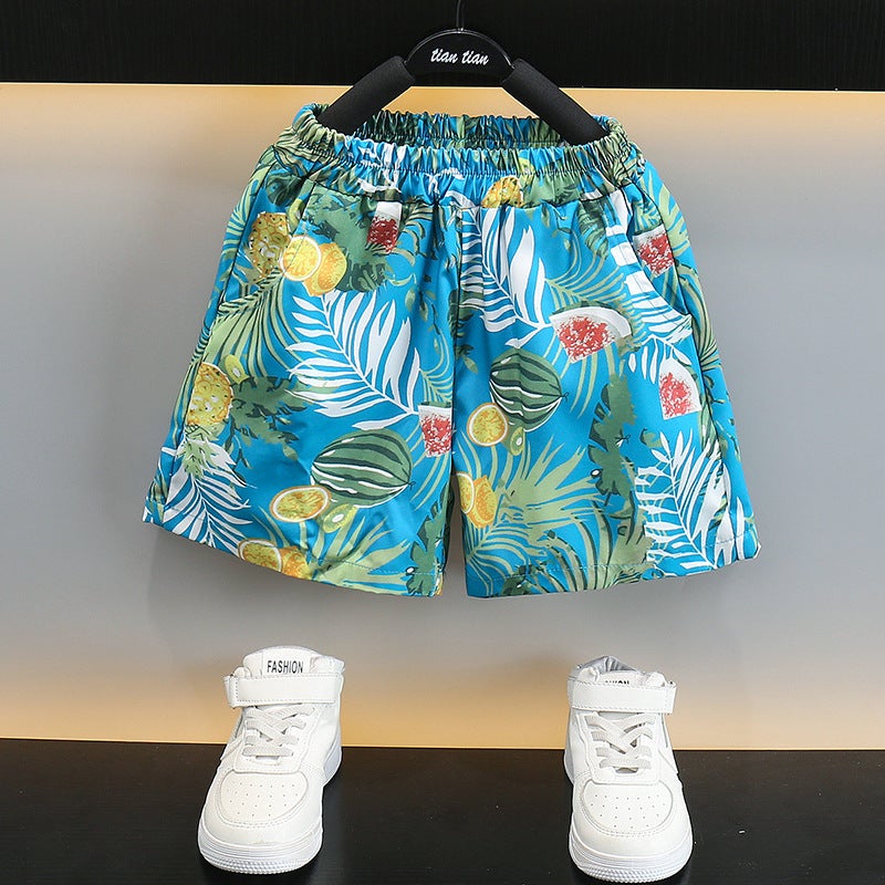 Boys' Summer Handsome Beach Suit Kidsren'S Internet Celebrity Street Shirt Summer Clothes Baby Boy Clothes Fashionable Kidsren'S Clothes - Image 5