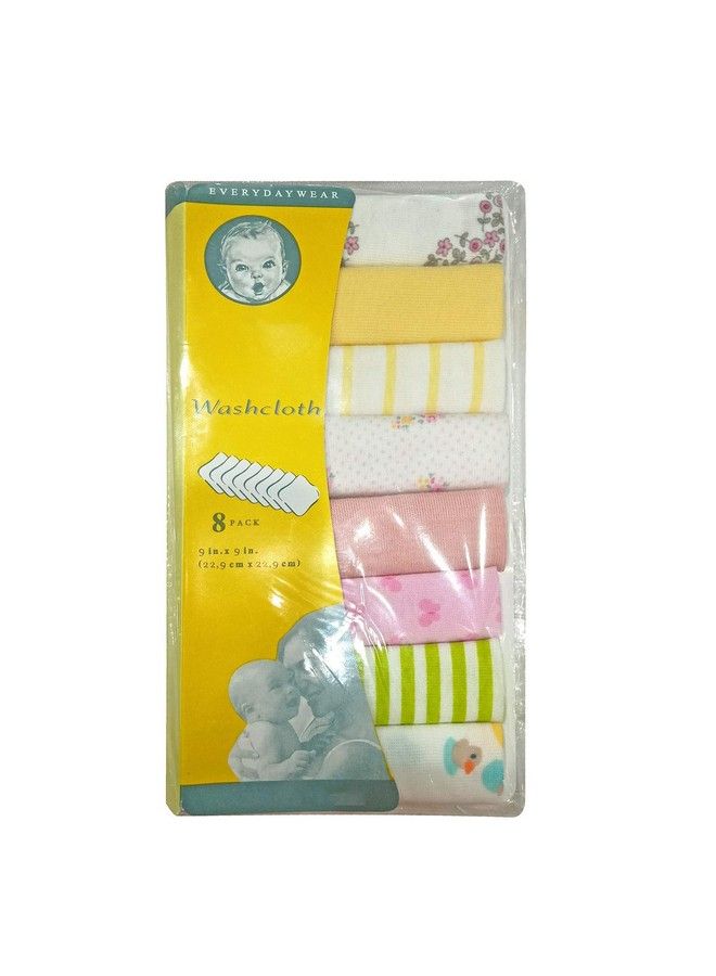 Fully طقم من 8 قطع من مناشف القطن الناعمة للأطفال، مناشف وجه قطنية، للجنسين، متعددة الألوان، 15 جرام، عبوة من 1 - Image 4