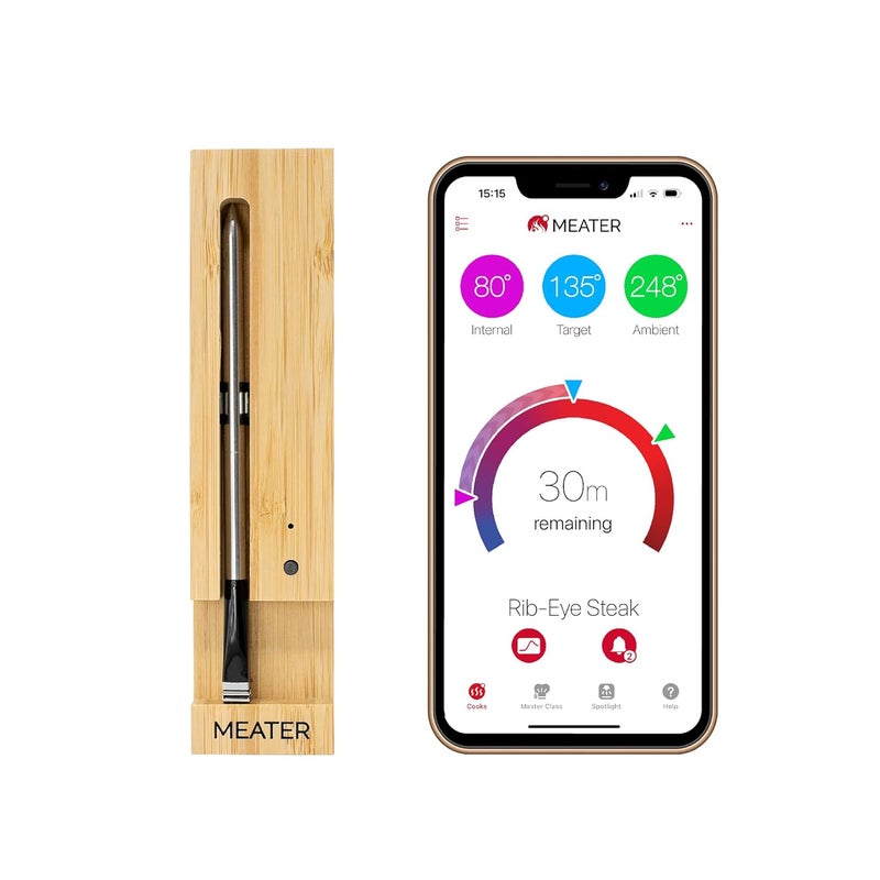 MEATER | The Original True Wireless Smart Meat Thermometer for the Oven Grill Kitchen BBQ Smoker Rotisserie with Bluetooth and WiFi Digital Connectivity - Image 1