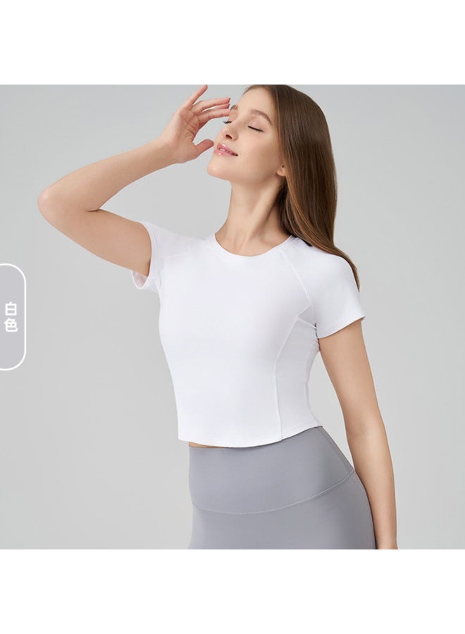 Snu Summer Yoga Top Slimming Running Fitness Sports T-shirt Women's Slim Fit Cycling Training Pilates Short-sleeve