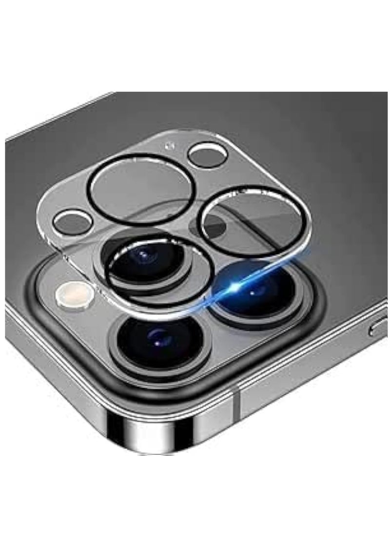 Full Camera Lens Protection Cover Compatible with iPhone (15/15pro/15pro max) Black Edge Tempered Glass Full Protection Phone Lens Protector for iPhone... - Image 1