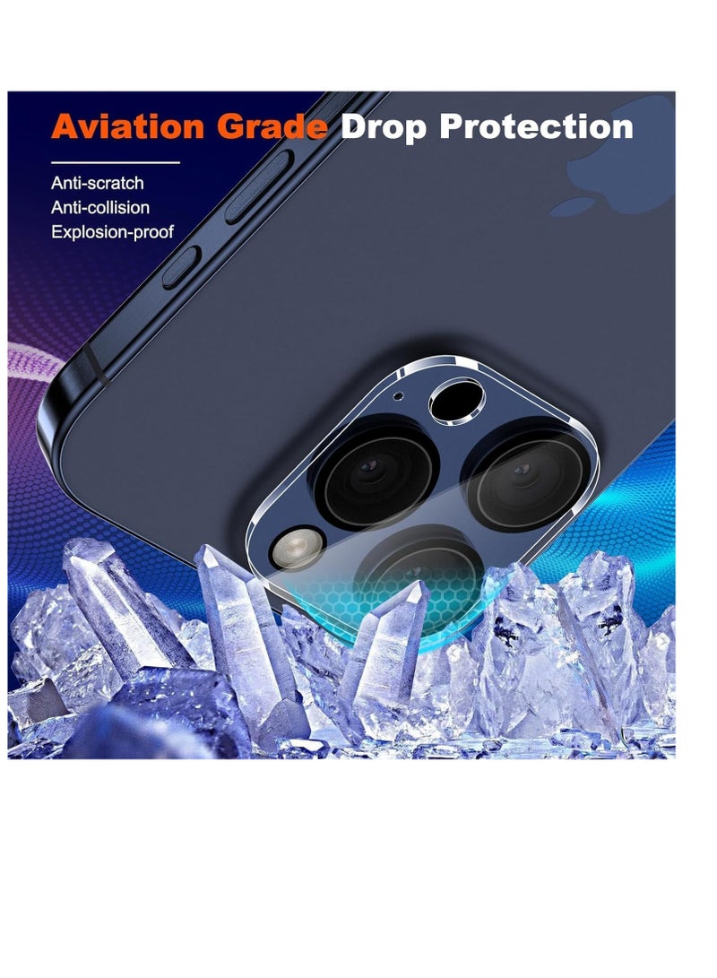Full Camera Lens Protection Cover Compatible with iPhone (15/15pro/15pro max) Black Edge Tempered Glass Full Protection Phone Lens Protector for iPhone... - Image 2