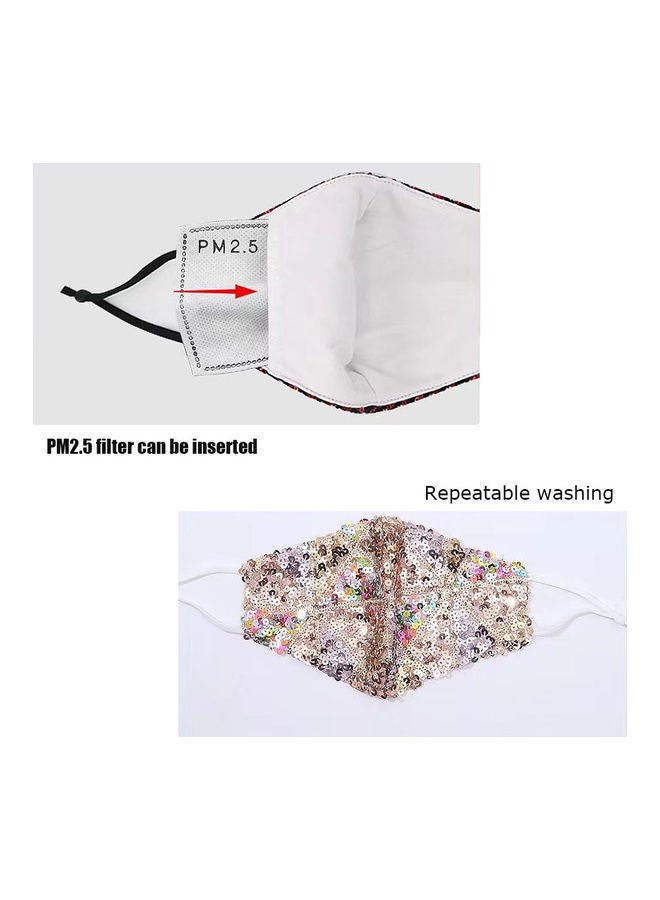 NIBEMINENT Reusable Fashion Sequin Mask - Image 2