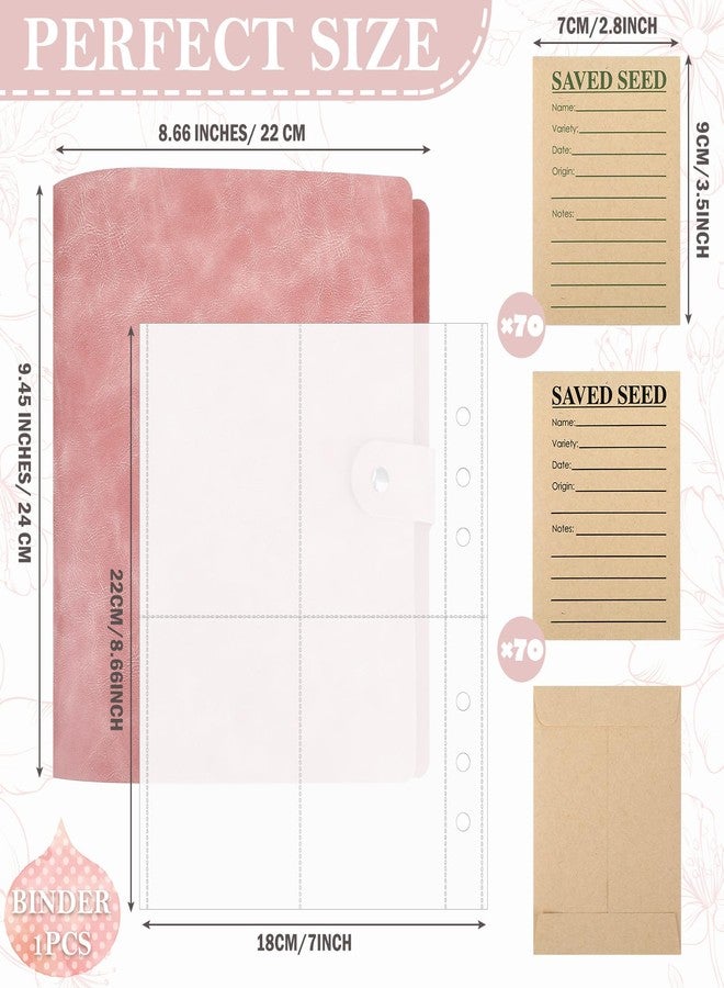 Resurhang Seed Storage Organizer 35 Sheets with 140 Seed Envelopes, Resealable Garden Seed Pocket Bags Sealing Seed Packet Seed Saving Binder Vegetable Seed Collecting Template gift for Christmas Xmas holiday - Image 2