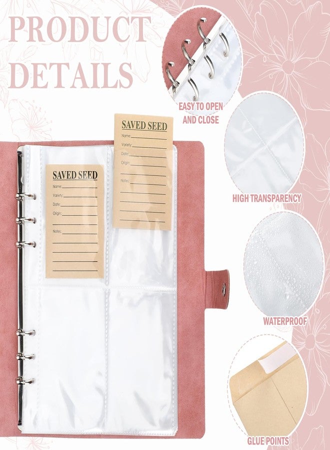 Resurhang Seed Storage Organizer 35 Sheets with 140 Seed Envelopes, Resealable Garden Seed Pocket Bags Sealing Seed Packet Seed Saving Binder Vegetable Seed Collecting Template gift for Christmas Xmas holiday - Image 3