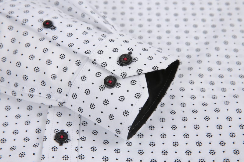 Alex Vando Mens Printed Dress Shirts Long Sleeve Regular Fit Button Down Shirt,White709,XXL - Image 5