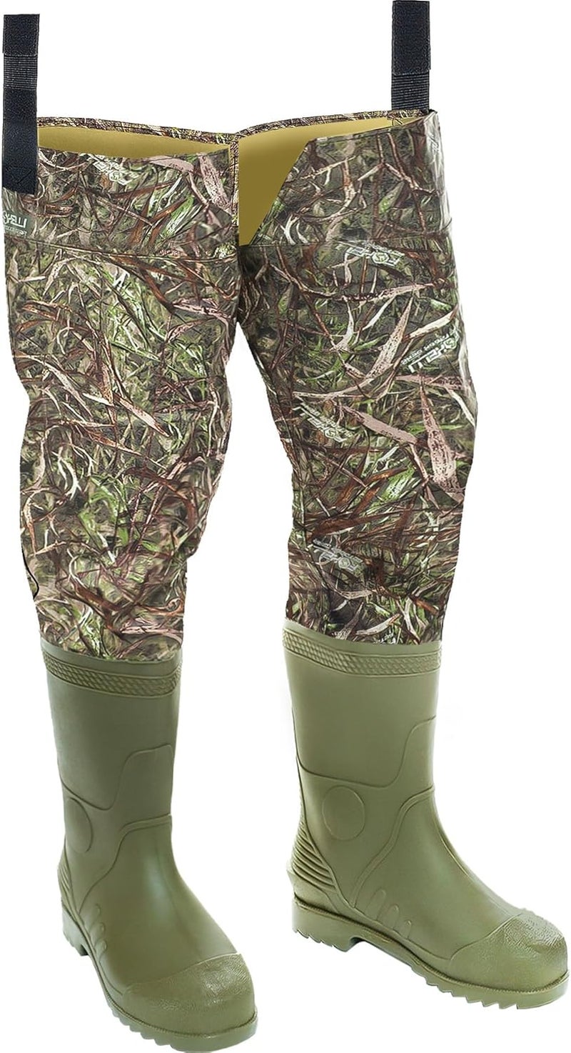 Foxelli Hip Waders – Waterproof Camo Waders for Men & Women with Boots, Lightweight Wading Hip Boots for Fishing & Hunting - Image 1