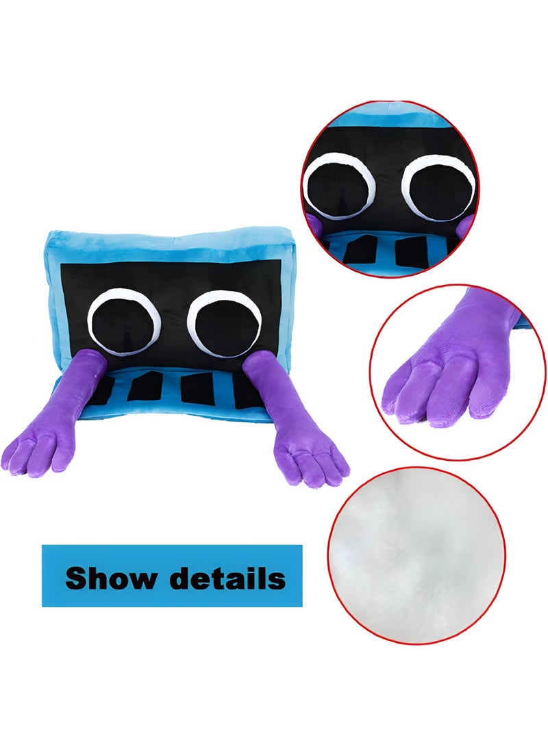 MAGIC VAULT دمية محشوة أصدقاء قوس قزح زرقاء بنفسجية، دمية محشوة ليلية لأصدقاء قوس قزح، للأطفال والبنات لجميع أنواع المهرجانات ومحبي الألعاب - Image 2