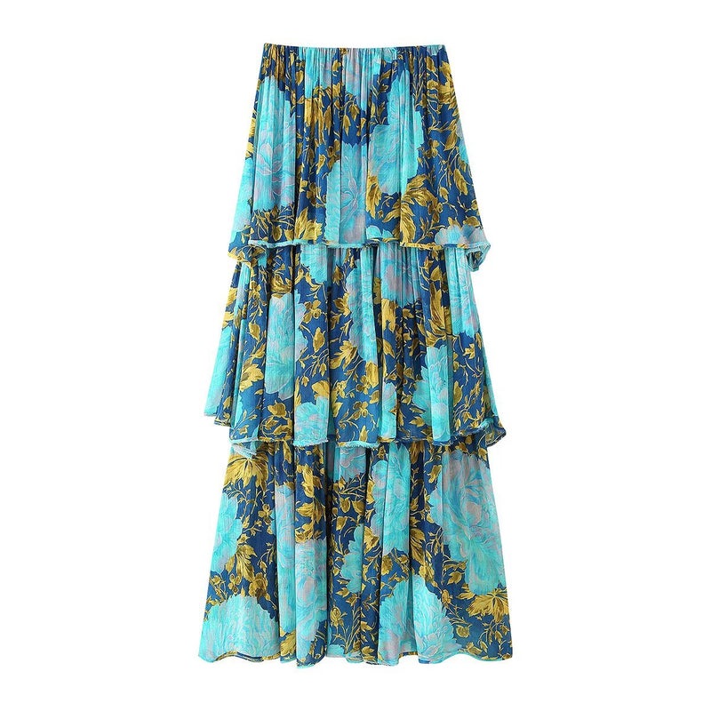 European and American Workshop Export Womens New Style Za Elegant and Fashionable Chiffon Tube Top Dress 3001119 Color