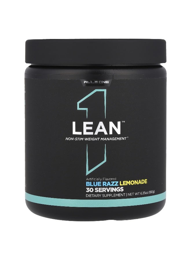 Rule One Proteins بروتينات رول ون، لين™، إدارة الوزن غير المنشطة، ليمونادة توت أزرق، 6.35 أونصة (180 جرام) - Image 1