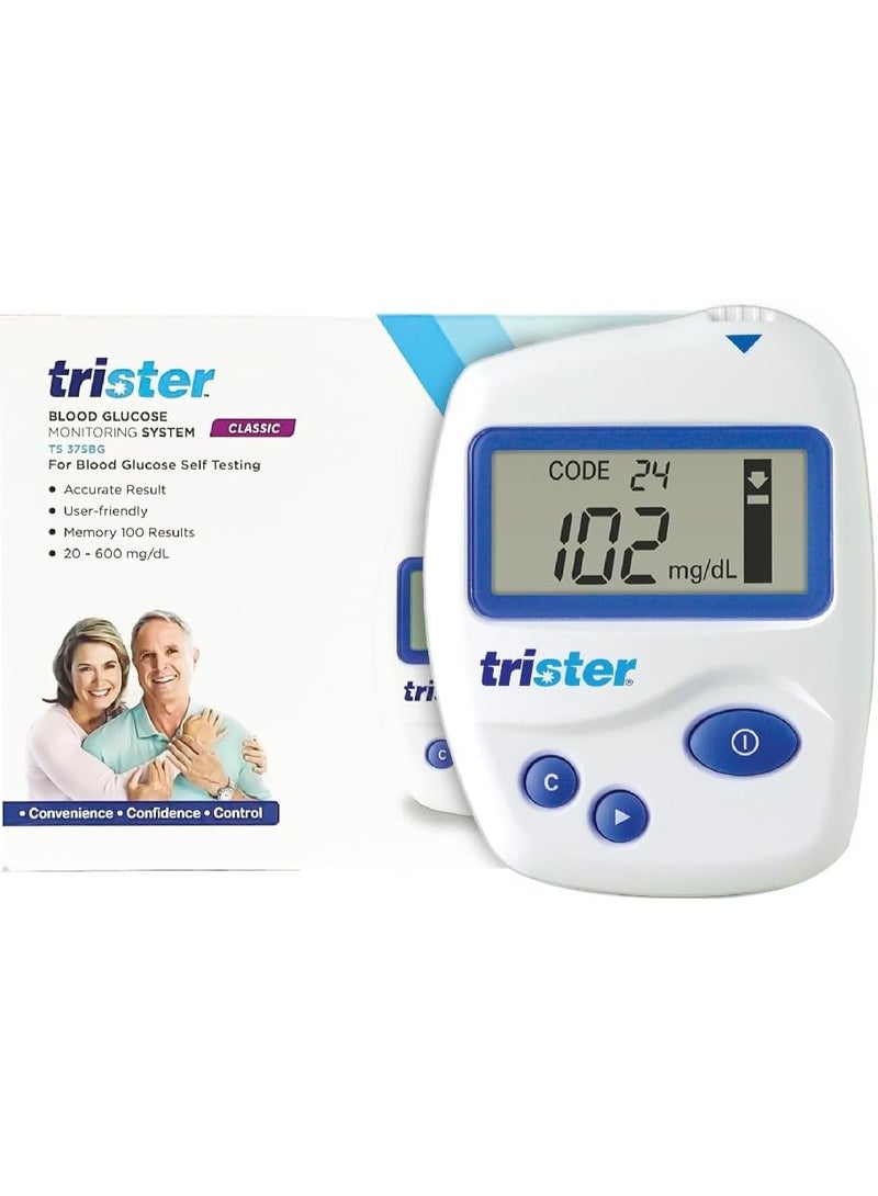 Trister Blood Glucose Monitoring System, NO Test Strips, Model-TS 375BG