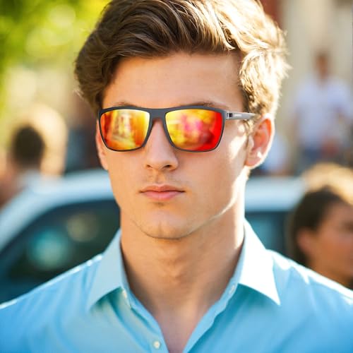 ZENOTTIC Polarized Sunglasses for Men Lightweight TR90 Frame UV400 Protection Square Sun Glasses - Image 2