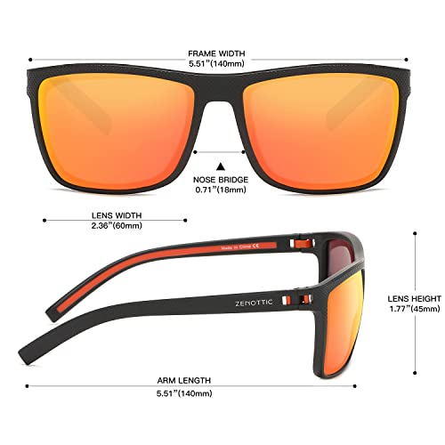 ZENOTTIC Polarized Sunglasses for Men Lightweight TR90 Frame UV400 Protection Square Sun Glasses - Image 5