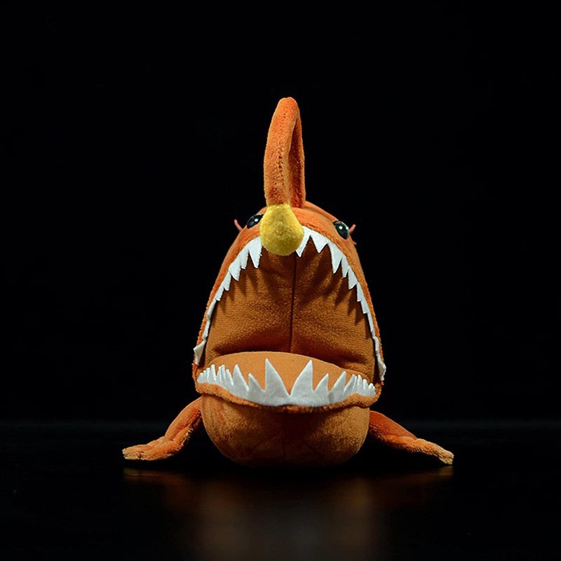 ZHONGXIN MADE Anglerfish Plush Toy  Cute 12 Brown Anglerfish Creepy Stuffed Animals Toys Real Sea Life Goosefish Lanternfish PlushieGift Toys for Kids Birthday Christmas HalloweenHome Decor - Image 3
