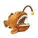 ZHONGXIN MADE Anglerfish Plush Toy  Cute 12 Brown Anglerfish Creepy Stuffed Animals Toys Real Sea Life Goosefish Lanternfish PlushieGift Toys for Kids Birthday Christmas HalloweenHome Decor - Image 4