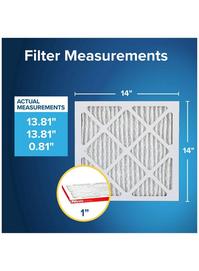 FILTRETE Filtrete 14x14x1 AC Furnace Air Filter, MERV 11, MPR 1000, Micro Allergen Defense, 3-Month Pleated 1-Inch Electrostatic Air Cleaning Filter, 6 Pack (Actual Size 13.81x13.81x0.81 in)  - Image 1