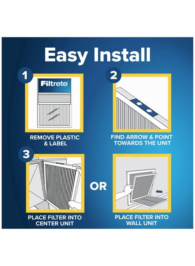 FILTRETE Filtrete 14x14x1 AC Furnace Air Filter, MERV 11, MPR 1000, Micro Allergen Defense, 3-Month Pleated 1-Inch Electrostatic Air Cleaning Filter, 6 Pack (Actual Size 13.81x13.81x0.81 in)  - Image 2
