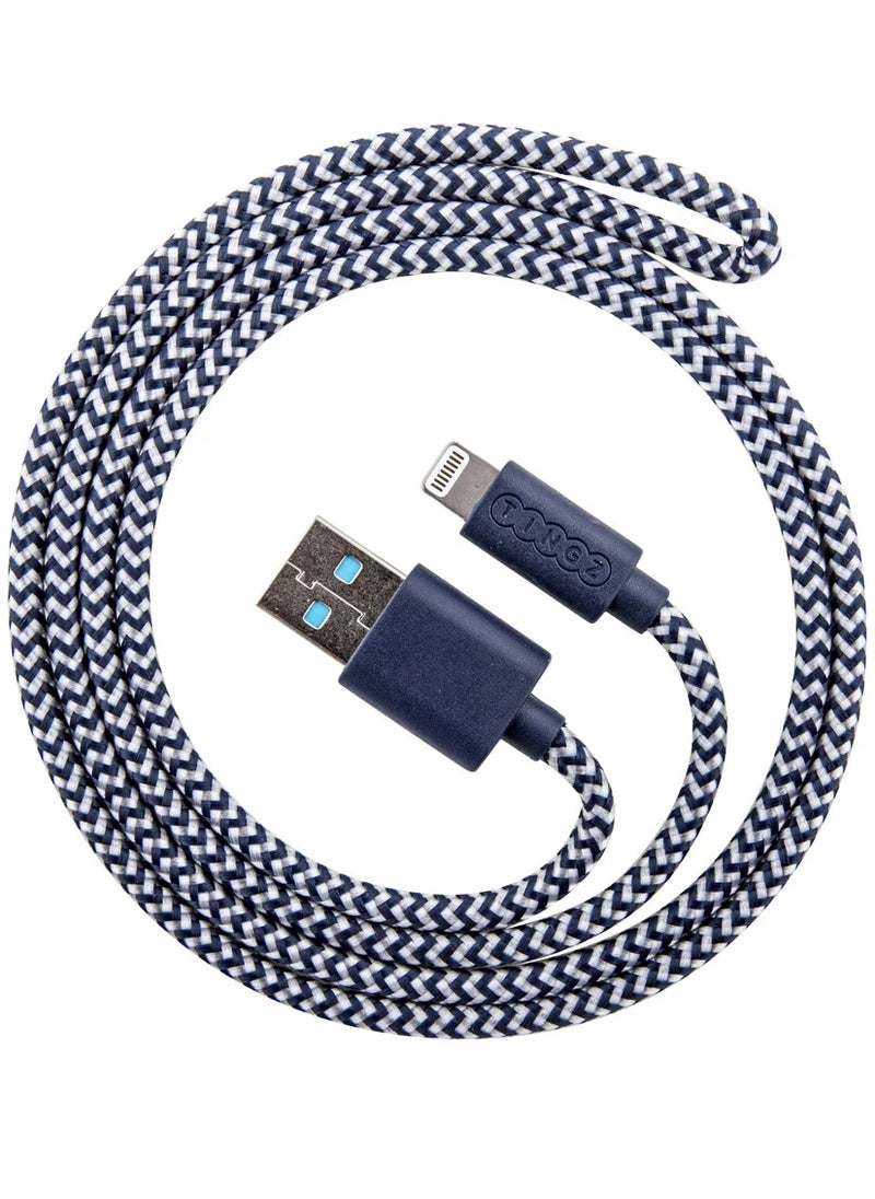 TINGZ Tingz 1M Braided Lightning Cable Navy Blue ( MFi- Certified ) 