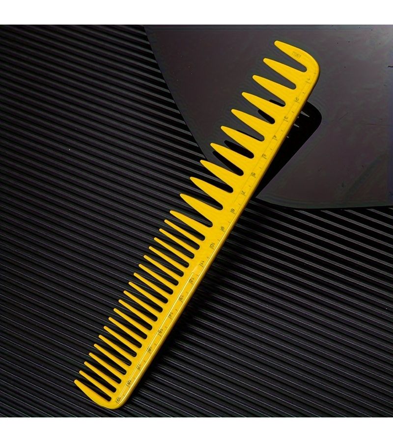 Light Blue Dual-Use Hair Comb with Scale Fine and Wide Teeth for Normal Hair - Image 3