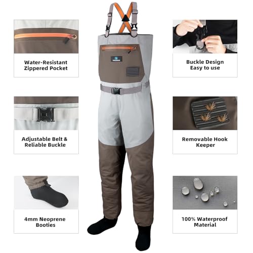 Trudave Fishing Waders Waterproof Chest Waders for Men Women Lightweight Insulated Stockingfoot Waders Breathable Fly Fishing Waders for Fishing Hunting - Image 3