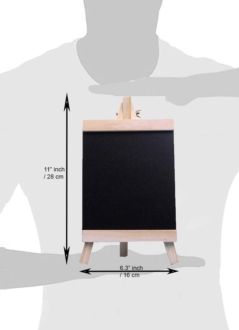 Desi Rang Wooden Chalkboard for Restaurant Bar Menu Memo, Tabletop Display Stand, Message Board (11" inch) - Image 3