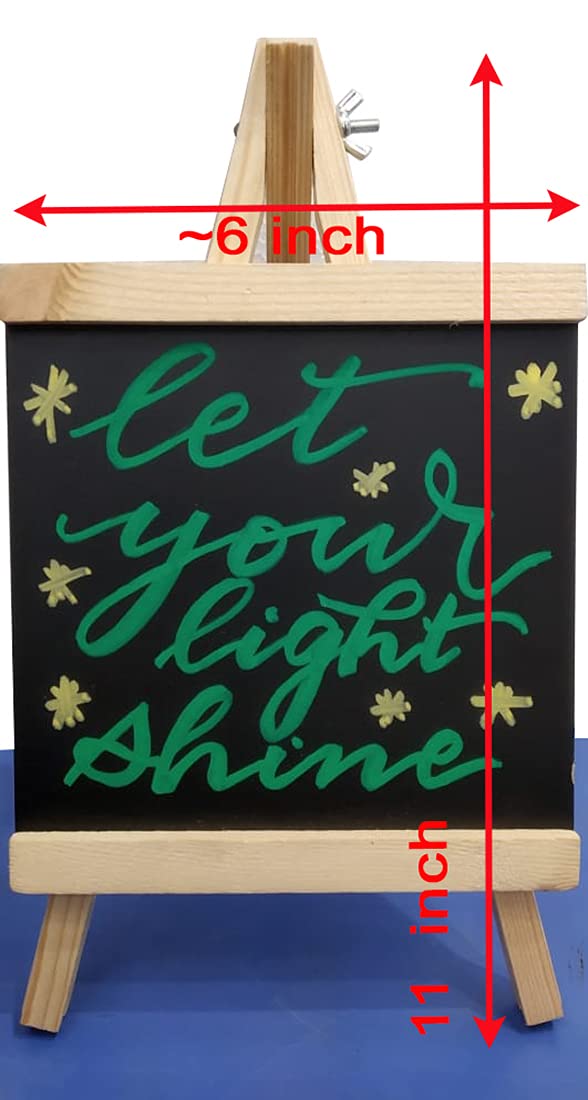 Desi Rang Wooden Chalkboard for Restaurant Bar Menu Memo, Tabletop Display Stand, Message Board (11" inch) - Image 4