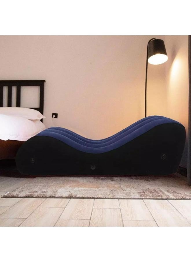 Beauenty - Lounge Chair Yoga Chaise Lounge Inflatable Sofa Deck Chair with Air Pump - Image 1