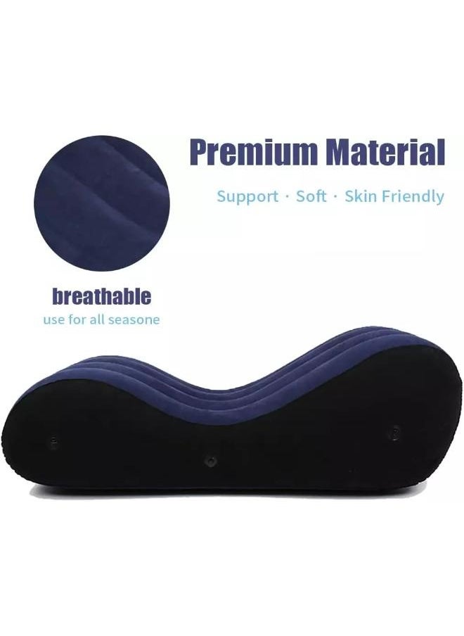 Beauenty - Lounge Chair Yoga Chaise Lounge Inflatable Sofa Deck Chair with Air Pump - Image 1