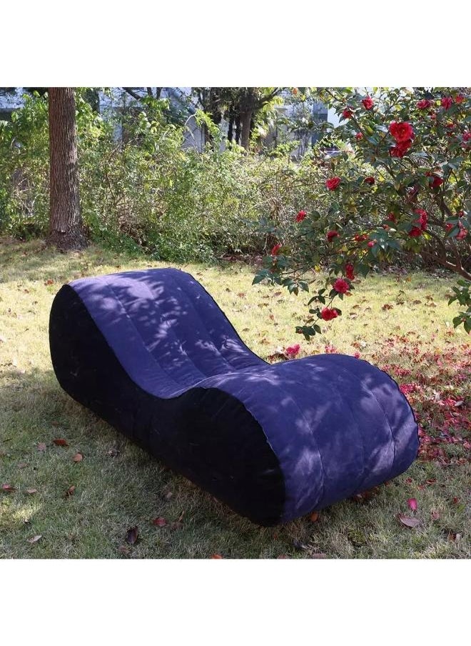 Beauenty - Lounge Chair Yoga Chaise Lounge Inflatable Sofa Deck Chair with Air Pump - Image 1