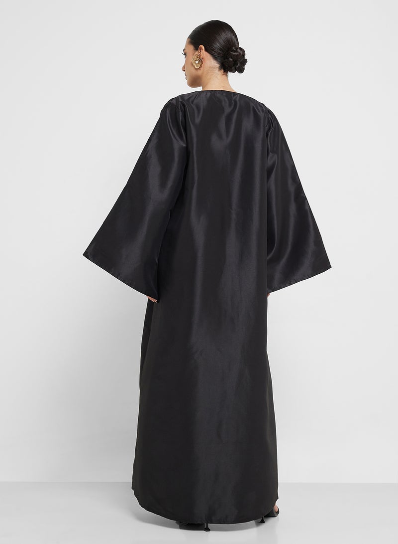hayas closet Lace Detailed Flared Sleeve Abaya  - Image 2