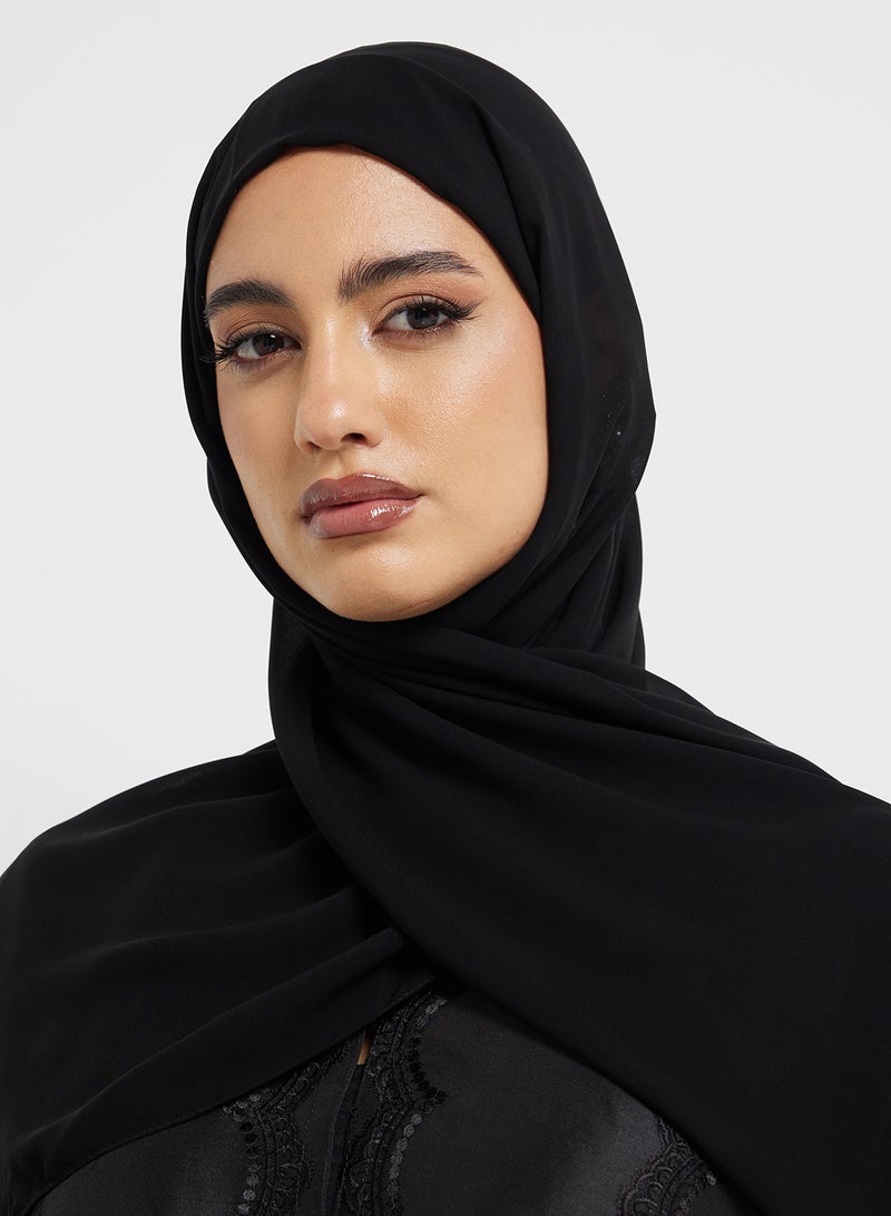 hayas closet Lace Detailed Flared Sleeve Abaya  - Image 4