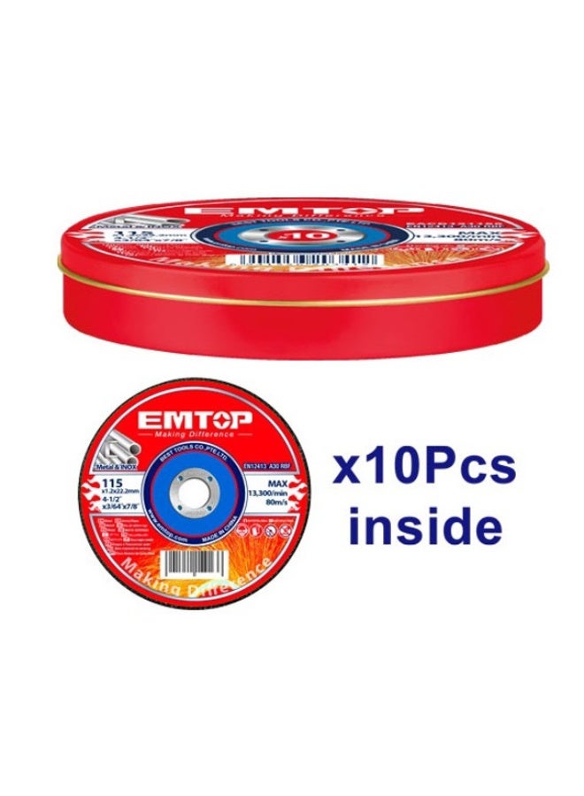 امتوب مجموعة من 10 قطع اقراص ديسك EMTOP لقطع وكشط المعادن  - Image 2
