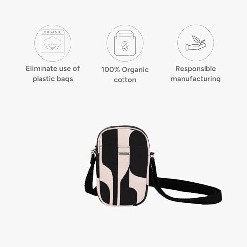 EcoRight Eco Right Mobile Sling Bag For Unisex, Small Crossbody Bags With Adjustable Cotton Strap, Multi - Image 3
