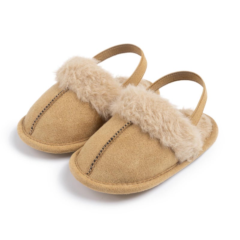 Kutterild Toddler Baby Boys Girls Slippers Cozy Fleece Booties Infant Soft Warm Socks Princess Flats Newborn Crib Shoes (Yellow, 0_months-6_months) - Image 2