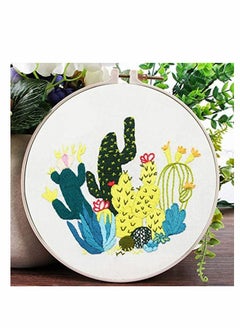 Y&D Embroidery Starter Kit, Beginners Cross Stitch Kit with Cactus Pattern and Instructions, Complete for Adults, Suitable Hobbyists, Plants Flowers  - Image 2