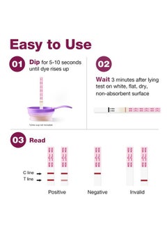 Easy@Home 60 Pregnancy Tests, FSA Eligible, 60 Hcg Test Strips Early Detection - Bulk Pregnancy Strips  - Image 5
