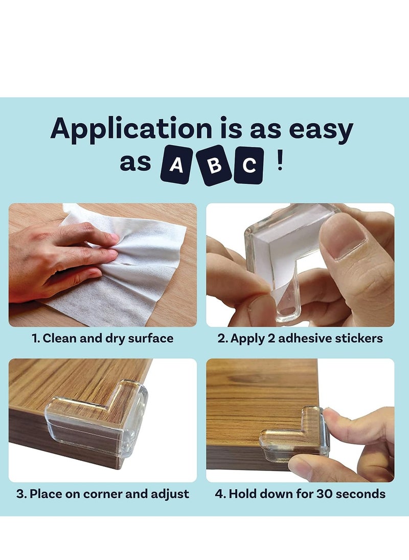 Corner Protector Guards - Furniture Edge Safety Bumpers - Baby Proof Bumper (12 Pack)